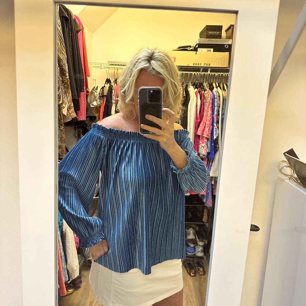 Sexy Blue strapless large top